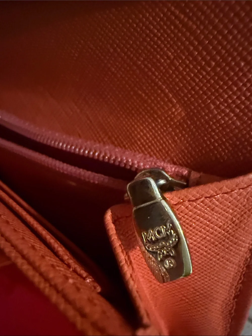 MCM Visetos Flap Wallet with Push-Lock Clasp preowned
